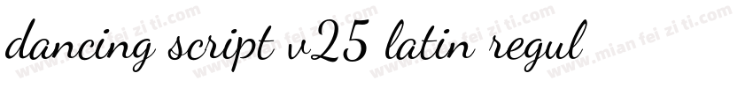 dancing script v25 latin regulartt字体转换